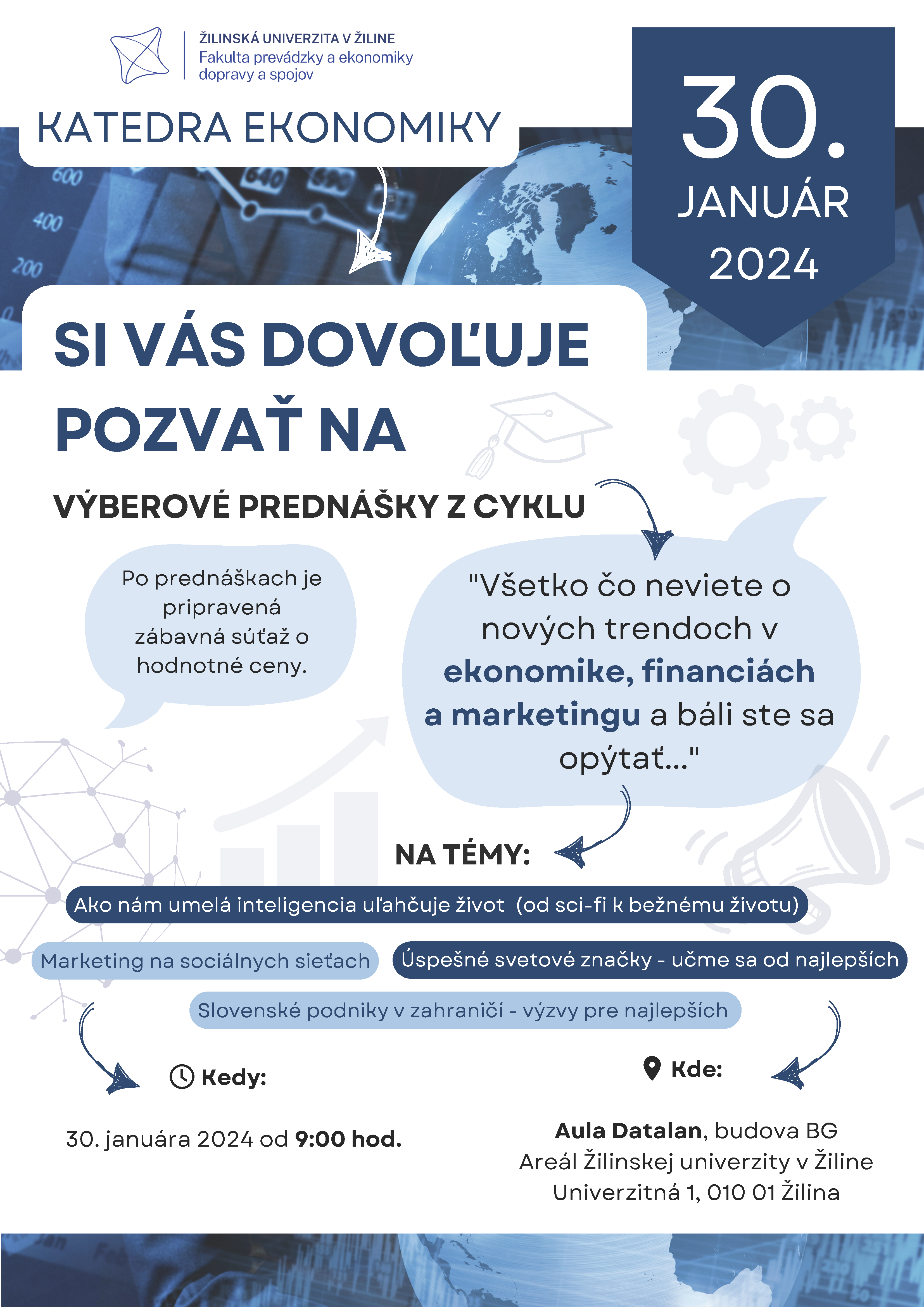 Pozvánka na prednášky FPEDAS 30.1.24